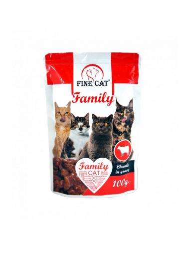 Fine Cat Family kapsička s hovězím 100 g