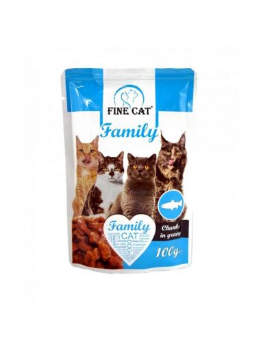 24 x Fine Cat Family kapsička s rybou 100 g
