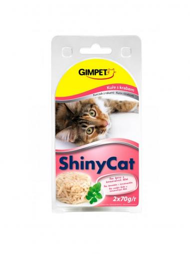 Gimpet Konzerva SHINY CAT kuře, krab 2x70 g