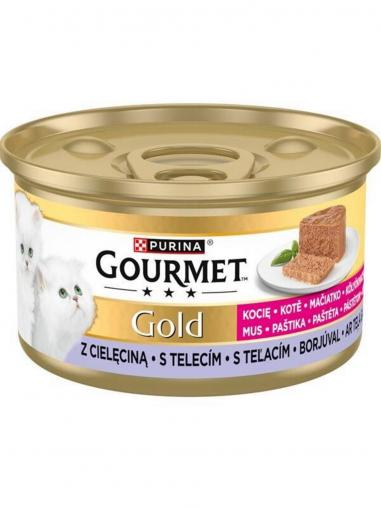 Gourmet Gold Kitten konzerva paštika s telecím 85 g