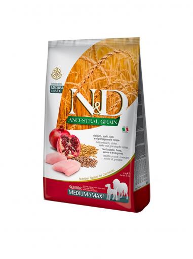 N&D Ancestral Grain Dog Chicken Senior Medium & Maxi 12 kg