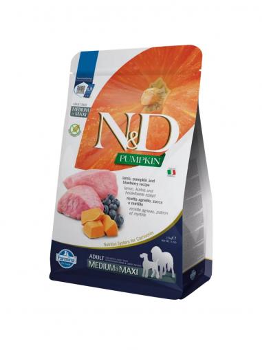 N&D Pumpkin Dog Lamb & Blueberry Puppy Medium & Maxi 2,5 kg
