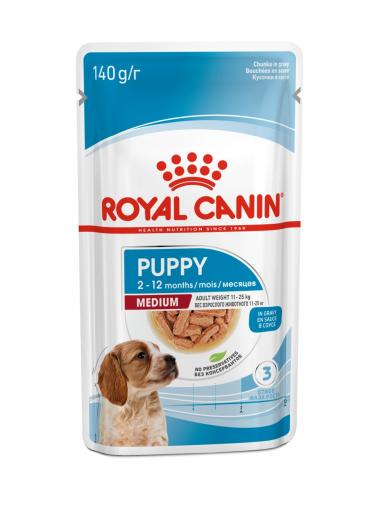 Royal Canin kapsička Dog Medium Puppy in Gravy 140 g