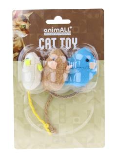 animALL Hračka Cat Myška s catnipem 3 ks