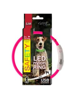 Dog Fantasy Obojek LED nylon S/M 45 cm