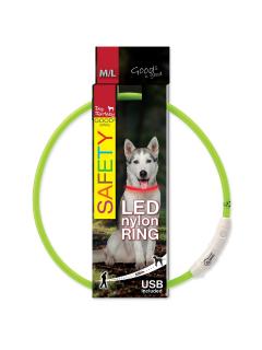 Dog Fantasy Obojek LED nylon M/L 65 cm